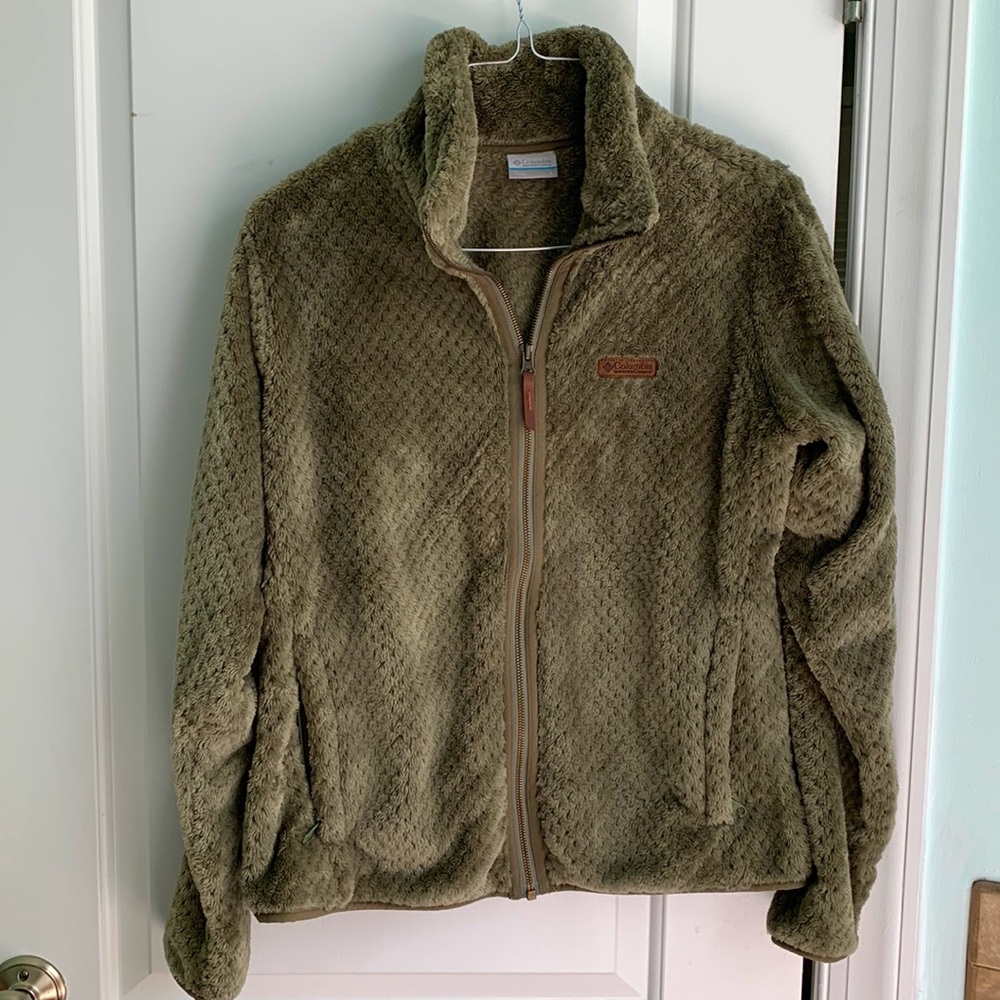 Columbia Women’s Fire Side Sherpa Fleece. Size Large. Full zip.